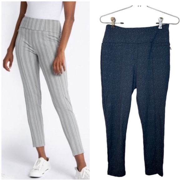 Betabrand Pattern Print Power Down Skinny Pants Small Petite - Picture 1 of 11
